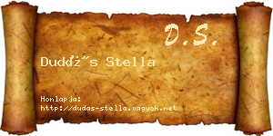 Dudás Stella névjegykártya